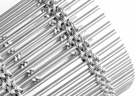 Flexibel het Metaal Architecturaal Netwerk 7mm van de Bekledingsvoorgevel dik Natuurlijke Kleur
