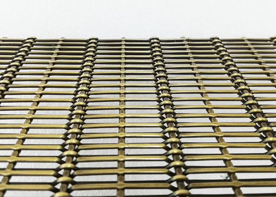 Antiek Messings Duidelijk Decoratief Geweven Metaal Mesh For Stainless Steel Screen