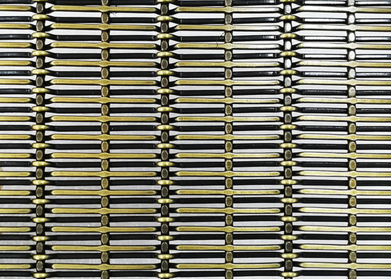 Antiek Messings Duidelijk Decoratief Geweven Metaal Mesh For Stainless Steel Screen