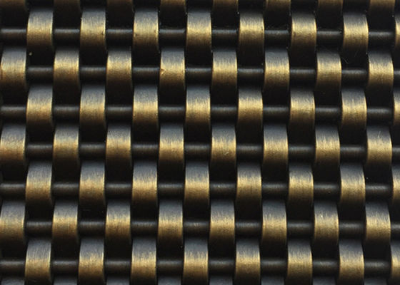 4mm Architecturaal Metaal Mesh Stainless Steel Bronze Color voor Plafondsstof