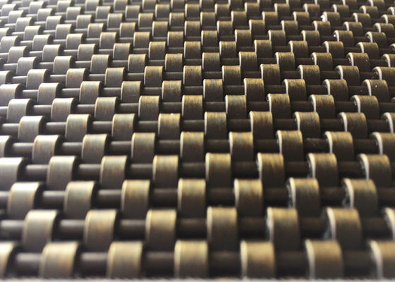 4mm Architecturaal Metaal Mesh Stainless Steel Bronze Color voor Plafondsstof