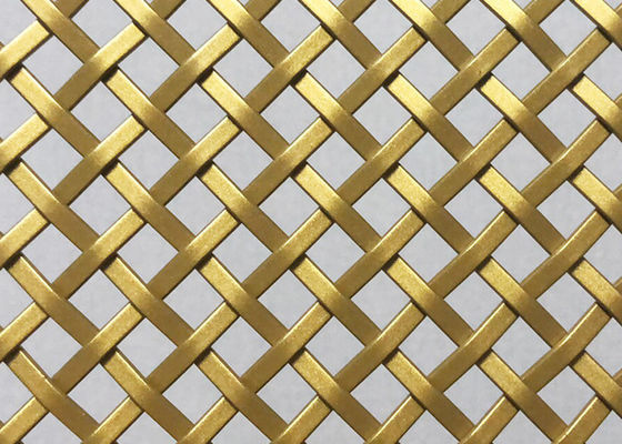 Roestvrij staal 3mm Balkon Architecturale Draad Mesh Gold Color Panels