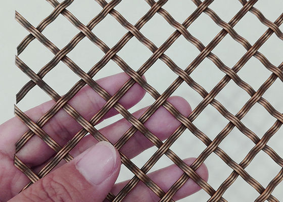 Antiquiteit 2mm Decoratieve Geweven Draad Mesh Brass Stainless Steel Cabinets
