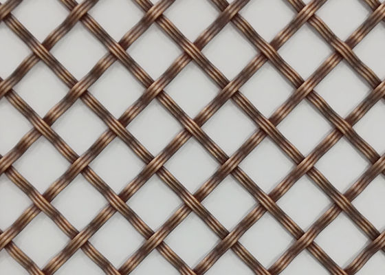 Antiquiteit 2mm Decoratieve Geweven Draad Mesh Brass Stainless Steel Cabinets