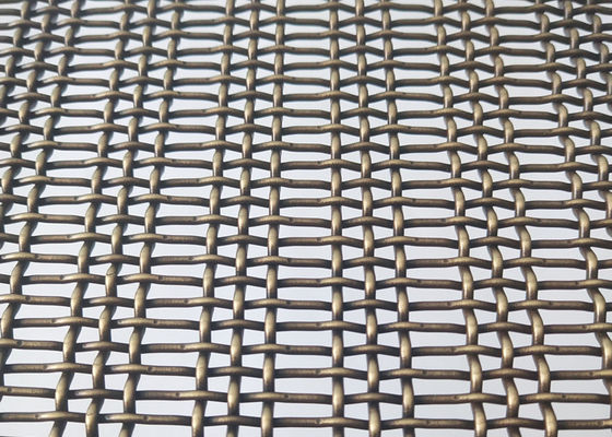 Gebronste Kleur 3.6mm Roestvrij staal Geplooide Draad Mesh Decorative Woven