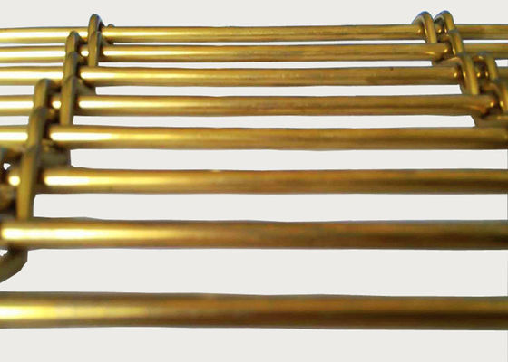 Het Decoratieve Geweven Mesh Golden Rigid Stainless For Traliewerk van PVD