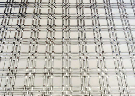 Vlakke Verf Decoratieve Geweven Draad Mesh Stainless Steel 3.0m X 1.5m