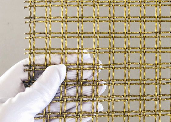 Van de het Slotgolfplaat van de messings de Dubbele Hittebestendigheid Draad Mesh For Decorative Fence