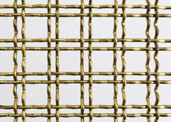 Van de het Slotgolfplaat van de messings de Dubbele Hittebestendigheid Draad Mesh For Decorative Fence