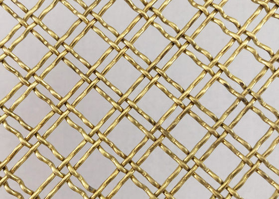 Van de het Slotgolfplaat van de messings de Dubbele Hittebestendigheid Draad Mesh For Decorative Fence