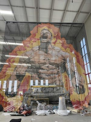 Creatief decoratief aluminium kettinggordijn voor meubel- en kunstinstallatie, brandwerend aanpasbaar metalen gaasontwerp