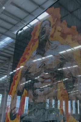 Maatregelen 90x210cm Ketenverbinding Draadnet Gordijn Grootte voor commerciële beveiligingsbelemmeringen