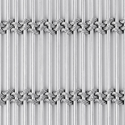 Dicht 6mm Staaf Grid Decoratief Geweven Draadgaas 42% Open Oppervlak 7mm Dik
