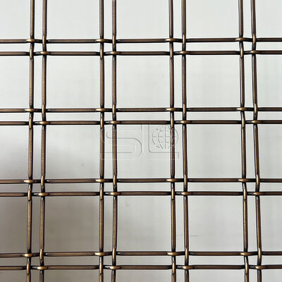 Antieke brons gekrimpte draad architectonisch geweven draadnet Diamant open weefsel