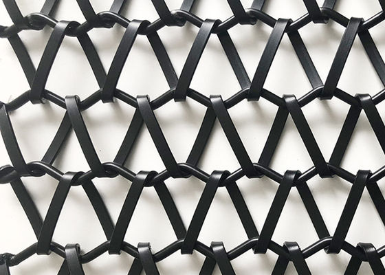 6m Aluminium Decoratieve Spiraalvormige Draad Mesh Painted Surface Treatment