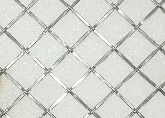 Roestvrij staal 316 plooide Decoratieve Draad Mesh Grilles Anti Alkali