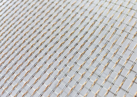 Koper Roestvrije Geweven Draad Mesh Laminated Glass Anti Acid 0.6mm