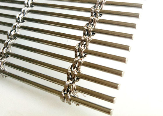 Architecturale het Roestvrije staaldraad Mesh Cladding van de metaalkabel 1mmx4